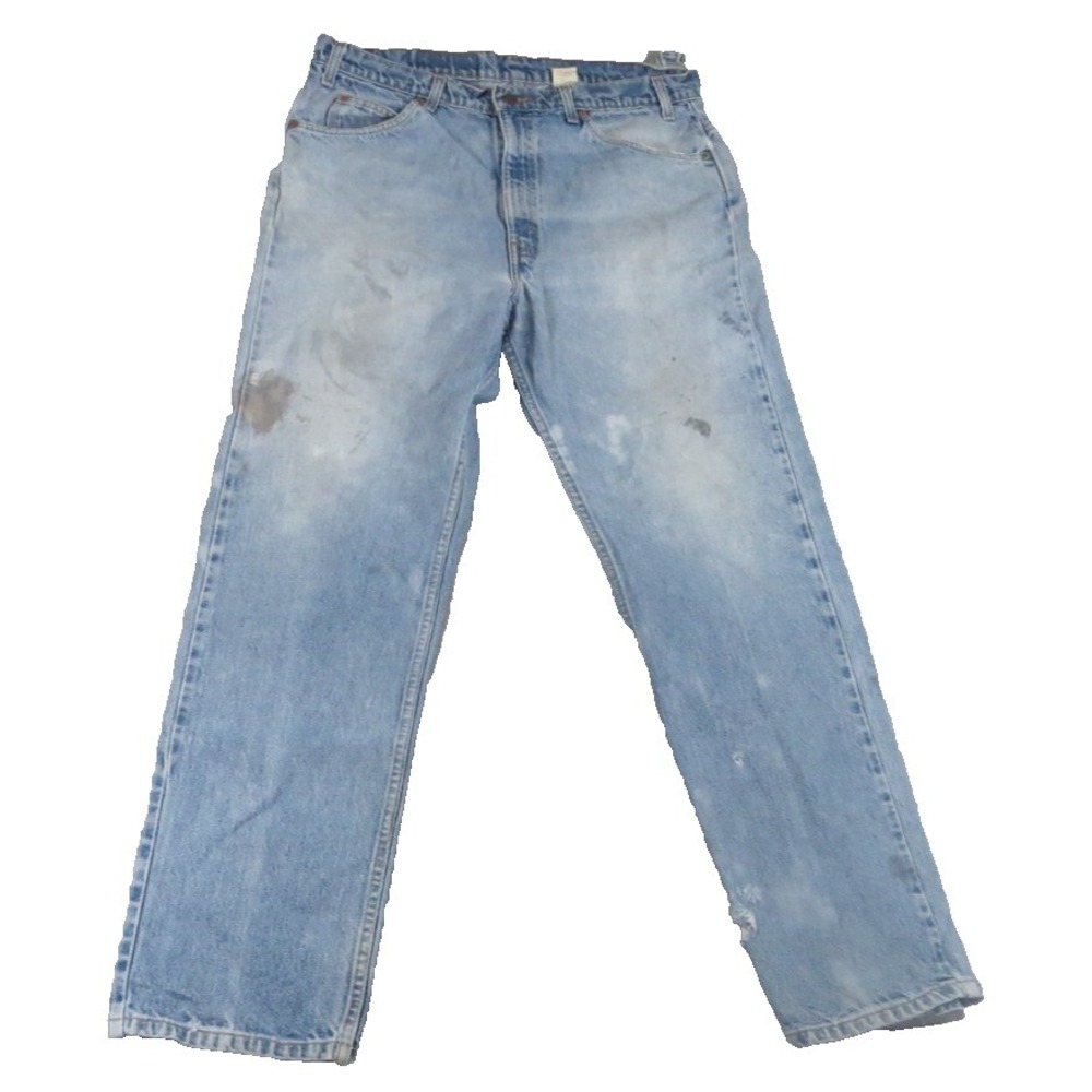 Levi's VTG 90s Orange Tab 505 Jeans Men W38 L32 Straight Light Wash Distressed